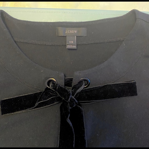 J Crew bell sleeve velvet ribbon top - size XXS - Picture 3 of 4